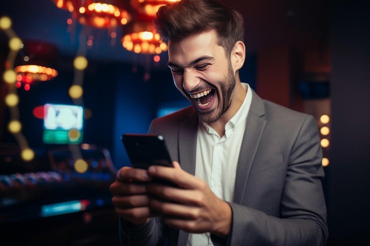 Pengguna memeriksa keamanan login mobile